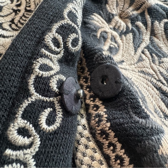 Johnny Was BIYA Mila Knit Midi Cardigan Embroidered Magnetic Snap Button Front - Picture 10 of 14